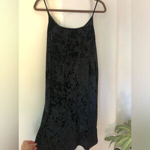Black Velvet Shift Dress